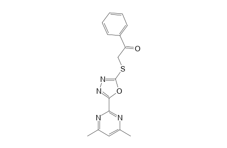 5-(4,6-DIMETHYL-2-PYRIMIDINYL)-2-(PHENYLCARBONYLMETHYLTHIO)-1,3,4-OXADIAZOLE