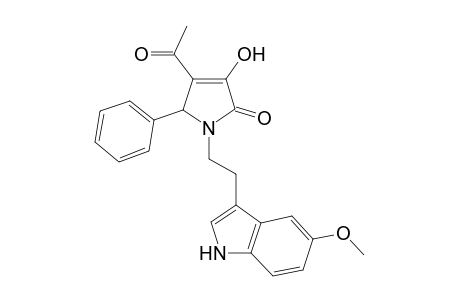 2H-Pyrrol-2-one, 4-acetyl-1,5-dihydro-3-hydroxy-1-[2-(5-methoxy-1H-indol-3-yl)ethyl]-5-phenyl-