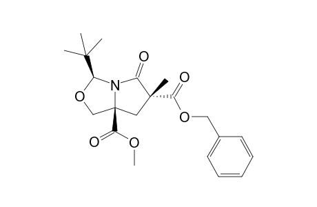 (3S,6R,7aR)-3-tert-Butyl-1,6,7,7a-tetrahydro-6-methyl-5-oxopyrrolo[1,2-c]oxazolidine-6,7a-dicarboxylic acid 6-benzyl 7a-methyl ester