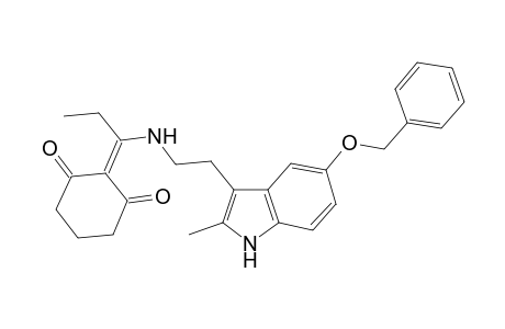 2-[1-[2-(2-methyl-5-phenylmethoxy-1H-indol-3-yl)ethylamino]propylidene]cyclohexane-1,3-dione