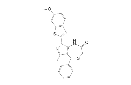 1H-pyrazolo[3,4-e][1,4]thiazepin-7(6H)-one, 4,8-dihydro-1-(6-methoxy-2-benzothiazolyl)-3-methyl-4-phenyl-