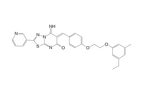 (6Z)-6-{4-[2-(3-ethyl-5-methylphenoxy)ethoxy]benzylidene}-5-imino-2-(3-pyridinyl)-5,6-dihydro-7H-[1,3,4]thiadiazolo[3,2-a]pyrimidin-7-one