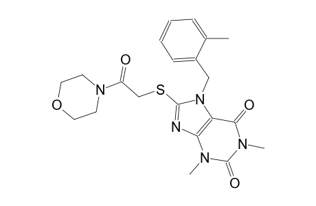 1,3-dimethyl-7-(2-methylbenzyl)-8-{[2-(4-morpholinyl)-2-oxoethyl]sulfanyl}-3,7-dihydro-1H-purine-2,6-dione