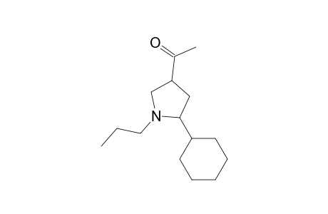 Ethanone, 1-(5-cyclohexyl-1-propyl-3-pyrrolidinyl)-, cis-