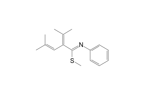 Methyl N-phenyl-2-isopropylidene-4-methyl-3-pentenimidothioate