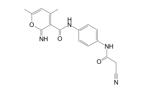 N-(4-(2-Cyanoacetamido)phenyl)-2-imino-4,6-dimethyl-2H-pyran-3-carboxamide