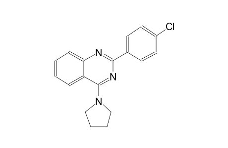 2-(4-chlorophenyl)-4-(1-pyrrolidinyl)quinazoline