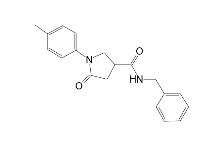 N-Benzyl-1-(4-methylphenyl)-5-oxo-3-pyrrolidinecarboxamide