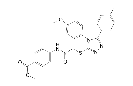 methyl 4-[({[4-(4-methoxyphenyl)-5-(4-methylphenyl)-4H-1,2,4-triazol-3-yl]sulfanyl}acetyl)amino]benzoate