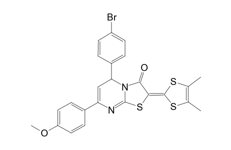 5-(4-bromophenyl)-2-(4,5-dimethyl-1,3-dithiol-2-ylidene)-7-(4-methoxyphenyl)-5H-[1,3]thiazolo[3,2-a]pyrimidin-3-one