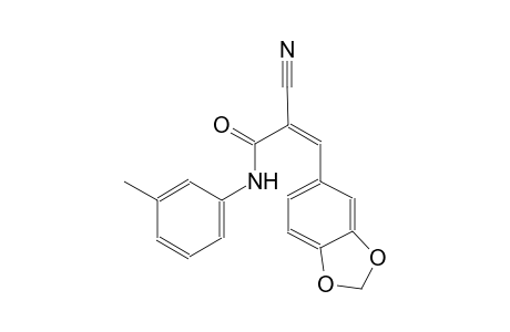(2Z)-3-(1,3-benzodioxol-5-yl)-2-cyano-N-(3-methylphenyl)-2-propenamide