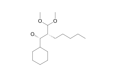 SYN-(1R*,2S*)-1-CYCLOHEXYL-2-DIMETHOXYMETHYL-1-HEPTANOL