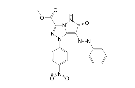 3-Ethoxycarbonyl-1-(4-nitrophenyl)-7-phenylazo-5,6-dihydro-pyrazolo[5,1-c][1,2,4]triazol-6-one