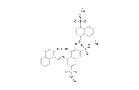 2,7-Naphthalenedisulfonic acid, 4-hydroxy-5-[(2-hydroxy-1-naphthalenyl)azo]-3-[(4-sulfo-1-naphthalenyl)azo]-, trisodium salt