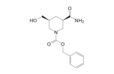 (3R,5S)-3-Carboxyamido-5-hydroxymethylpiperidine-1-carboxylic acid benzyl ester