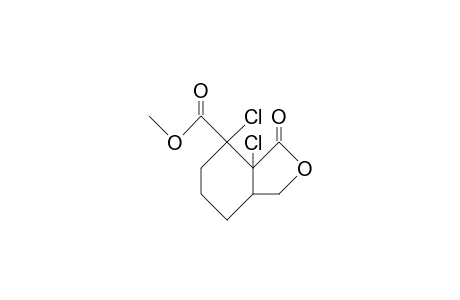 (1RS, 2Sr,6RS)-1,2-dichloro-9-oxo-8-oxa-bicyclo(4.3.0)nonane-2-carboxylic acid, methyl ester