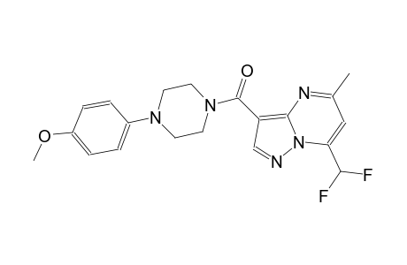 7-(difluoromethyl)-3-{[4-(4-methoxyphenyl)-1-piperazinyl]carbonyl}-5-methylpyrazolo[1,5-a]pyrimidine