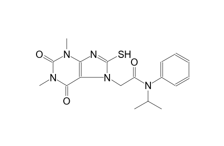 2-(1,3-dimethyl-2,6-dioxo-8-sulfanyl-1,2,3,6-tetrahydro-7H-purin-7-yl)-N-isopropyl-N-phenylacetamide