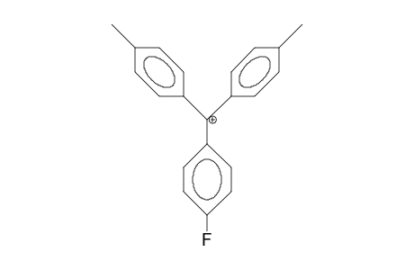 4-Fluorophenyl-bis-4-tolyl-carbonium cation