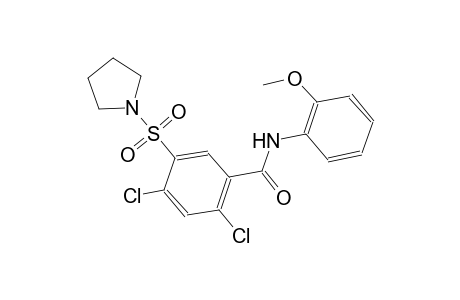 2,4-dichloro-N-(2-methoxyphenyl)-5-(1-pyrrolidinylsulfonyl)benzamide