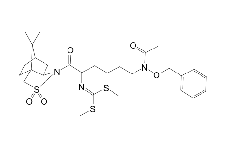 (2R)-N-{(2S)-6-[N-(Benzyloxy0-N-acetylamino]-2-{bis(methylthio)methylidene]amino}hexanoyl}-bornane-10,2-sultam