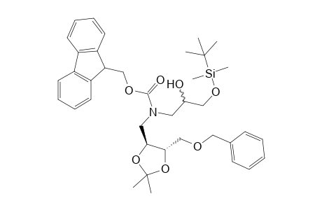 1-{[5'-(Benzyloxymethyl)-2',2'-dimethyl-1',3'-dioxolan-4'-yl]methyl]-[(fluoren-9"-yl)methoxycarbonyl]amino}-3-[(t-butyldimethylsilyl)oxy]propan-2-ol