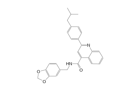N-(1,3-benzodioxol-5-ylmethyl)-2-(4-isobutylphenyl)-4-quinolinecarboxamide
