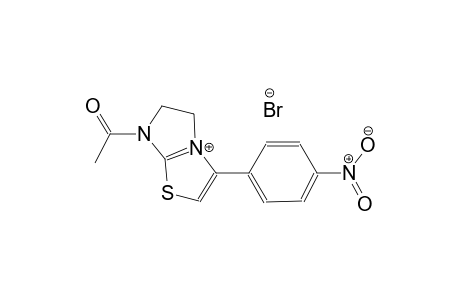 7-acetyl-3-(4-nitrophenyl)-5H,6H,7H-imidazo[2,1-b][1,3]thiazol-4-ium bromide