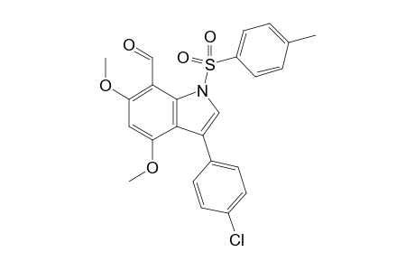 3-(4-Chlorophenyl)-4,6-dimethoxy-1-(toluene-4-sulfonyl)indole-7-carbaldehyde