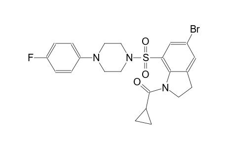 1H-indole, 5-bromo-1-(cyclopropylcarbonyl)-7-[[4-(4-fluorophenyl)-1-piperazinyl]sulfonyl]-2,3-dihydro-