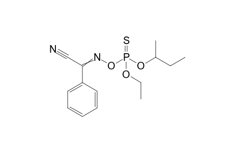 Glyoxylonitrile, phenyl-, oxime, O-sec-butyl O-ethyl phosphorothioate