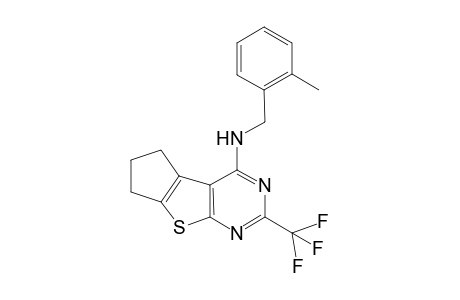 N-(2-methylbenzyl)-2-(trifluoromethyl)-6,7-dihydro-5H-cyclopenta[4,5]thieno[2,3-d]pyrimidin-4-amine