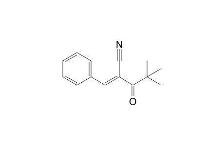 4,4-Dimethyl-3-oxo-2-[1-phenylmeth-(E)-ylidene]pentanenitrile