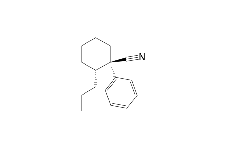 Cyclohexanecarbonitrile, 1-phenyl-2-propyl-, trans-