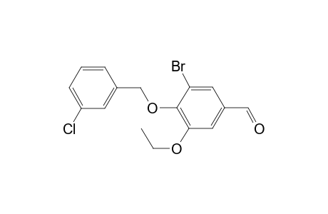 Benzaldehyde, 3-bromo-4-(3-chlorobenxyloxy)-5-ethoxy-