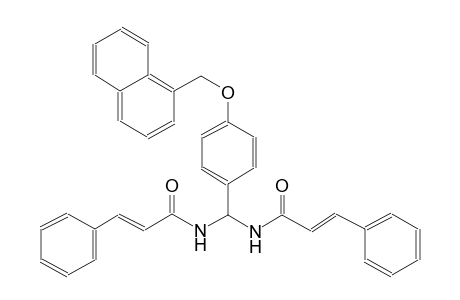 2-propenamide, N-[[4-(1-naphthalenylmethoxy)phenyl][[(2E)-1-oxo-3-phenyl-2-propenyl]amino]methyl]-3-phenyl-, (2E)-