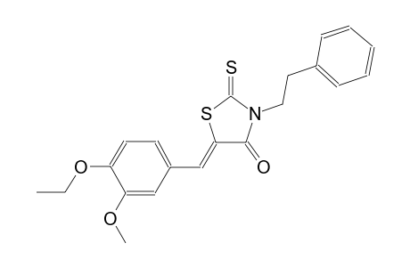 (5Z)-5-(4-ethoxy-3-methoxybenzylidene)-3-(2-phenylethyl)-2-thioxo-1,3-thiazolidin-4-one