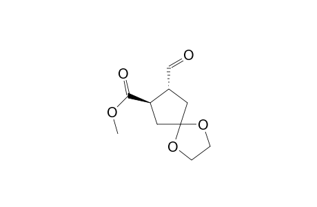 1,4-Dioxaspiro[4.4]nonane-7-carboxylic acid, 8-formyl-, methyl ester, (7R-trans)-