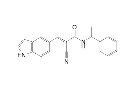 (E)-2-cyano-3-(1H-indol-5-yl)-N-(1-phenylethyl)-2-propenamide