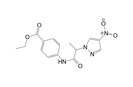 ethyl 4-{[2-(4-nitro-1H-pyrazol-1-yl)propanoyl]amino}benzoate