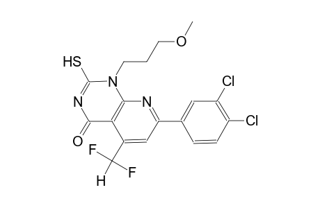 pyrido[2,3-d]pyrimidin-4(1H)-one, 7-(3,4-dichlorophenyl)-5-(difluoromethyl)-2-mercapto-1-(3-methoxypropyl)-