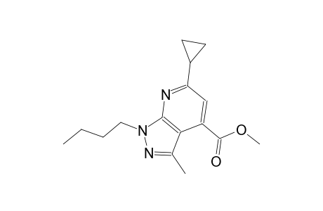 1H-pyrazolo[3,4-b]pyridine-4-carboxylic acid, 1-butyl-6-cyclopropyl-3-methyl-, methyl ester
