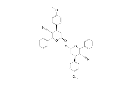 6-PHENYL-2-HYDROXY-4-(4-METHOXYPHENYL)-3,4-DIHYDRO-2H-PYRAN-5-CARBONITRILE