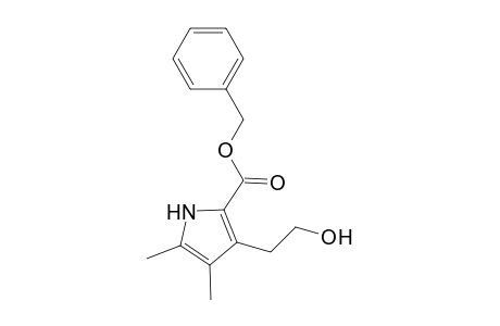 1H-Pyrrole-2-carboxylic acid, 3-(2-hydroxyethyl)-4,5-dimethyl-, phenylmethyl ester