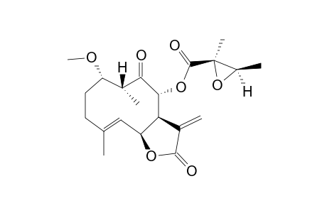 (2R,3R)-2,3-dimethyloxirane-2-carboxylic acid [(3aS,4R,6R,7S,10E,11aS)-2,5-diketo-7-methoxy-6,10-dimethyl-3-methylene-4,6,7,8,9,11a-hexahydro-3aH-cyclodeca[d]furan-4-yl] ester