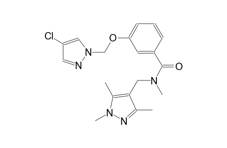 3-[(4-chloro-1H-pyrazol-1-yl)methoxy]-N-methyl-N-[(1,3,5-trimethyl-1H-pyrazol-4-yl)methyl]benzamide