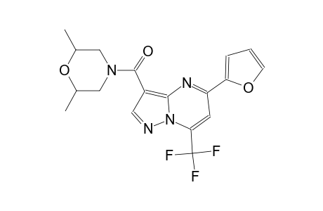 3-[(2,6-dimethyl-4-morpholinyl)carbonyl]-5-(2-furyl)-7-(trifluoromethyl)pyrazolo[1,5-a]pyrimidine