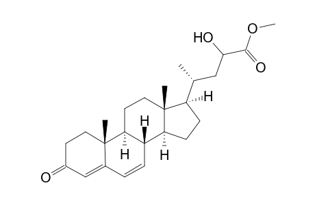 (4R)-2-hydroxy-4-[(8S,9S,10R,13R,14S,17R)-3-keto-10,13-dimethyl-1,2,8,9,11,12,14,15,16,17-decahydrocyclopenta[a]phenanthren-17-yl]valeric acid methyl ester