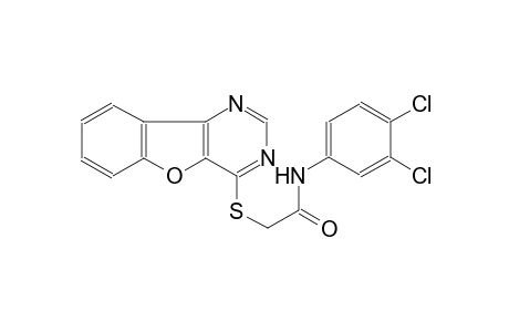 2-([1]benzofuro[3,2-d]pyrimidin-4-ylsulfanyl)-N-(3,4-dichlorophenyl)acetamide