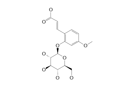 (E)-2-BETA-D-GLUCOPYRANOSYLOXY-4-METHOXY-CINNAMIC-ACID